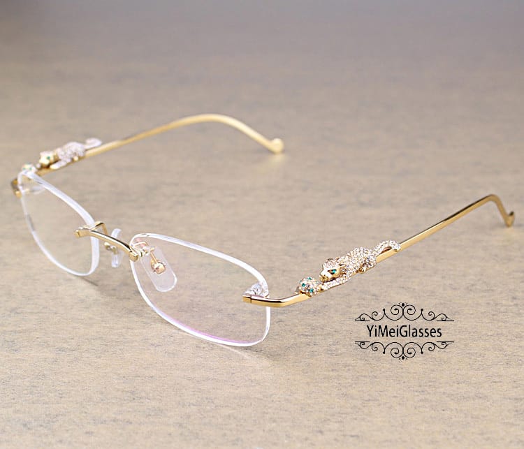 cartier gold rimless eyeglasses