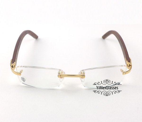 Cartier Wooden Optical Glasses Classic Rimless CT3524012