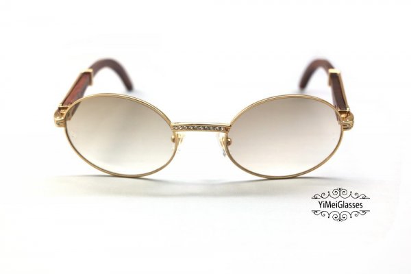 Cartier Wooden Diamond Full Frame Classic Sunglasses CT7550178-55