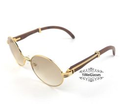 Cartier Stripe Wood Full Frame Classic Sunglasses CT7550178-57