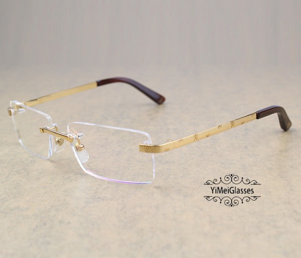Cartier Metal Classic Unisex Rimless Eyeglasses CT5813812