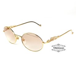 Cartier PANTHÈRE Diamond Metal Full Frame Sunglasses CT6384082