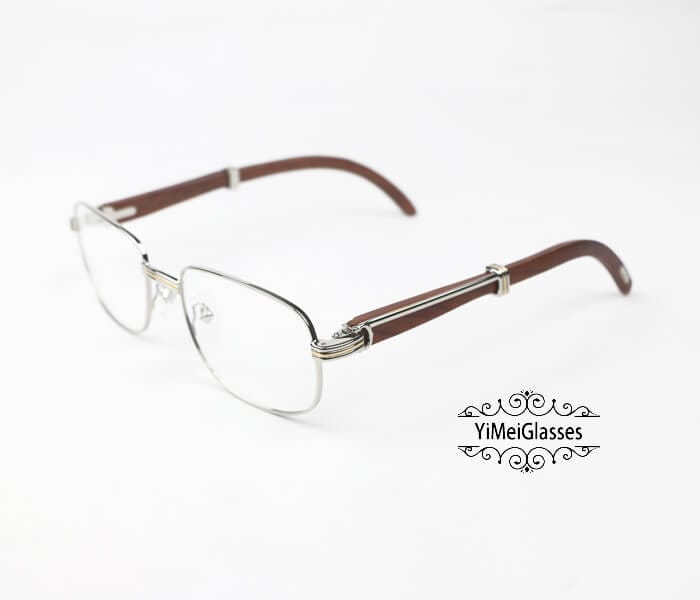 Cartier wood frame eyeglasses clearance