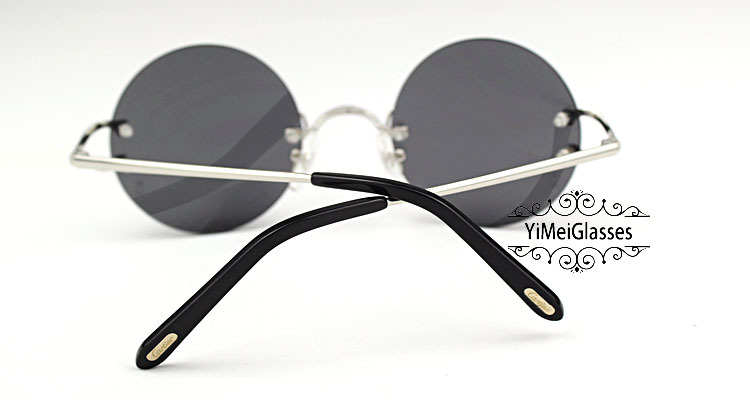 CT2820830 Cartier Retro Round Lens Metal Rimless Sunglasses 7.jpg