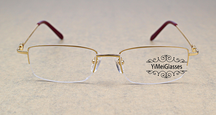 CT3524013 Cartier Classic Hollow Out Metal Half Frame Optical Glasses 1.jpg
