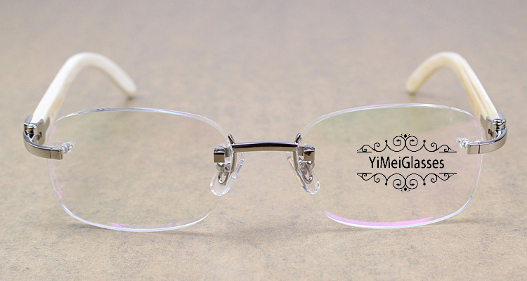 CT3524015 Cartier Classic Buffalo Horn Rimless Optical Glasses 1.jpg