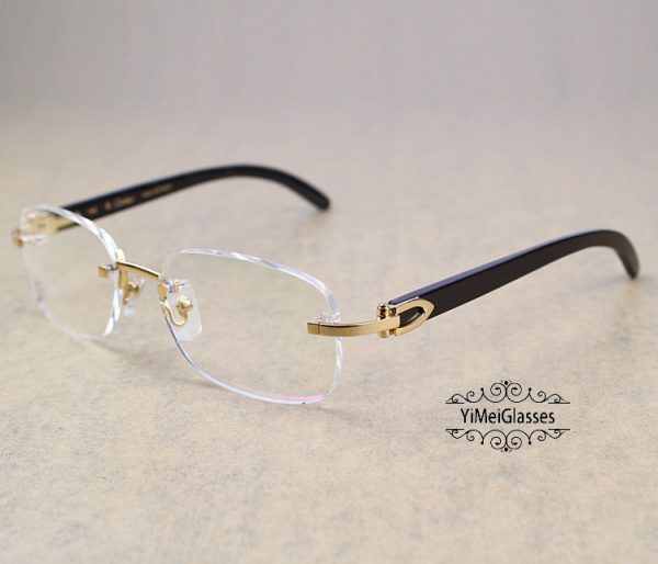 Cartier Eyeglasses Classic Buffalo Horn Rimless CT3524015