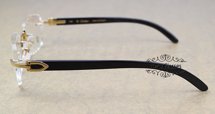 CT3524015 Cartier Classic Buffalo Horn Rimless Optical Glasses 15.jpg