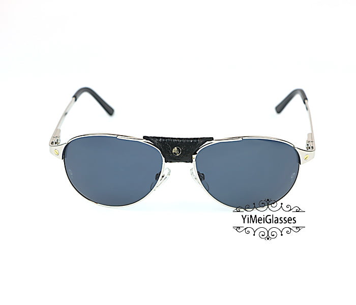 Cartier Sunglasses Leather Buckle Aviators Metal Full Frame CT3592554
