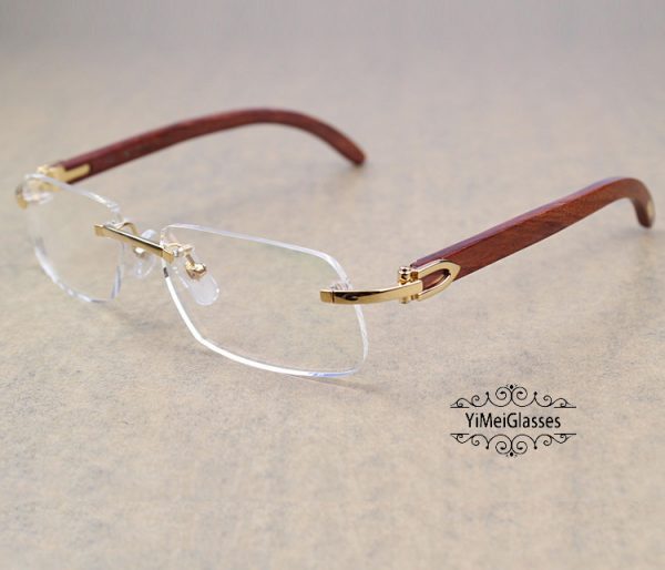 Cartier EyeGlasses Wooden Rimless Metal CT4189706