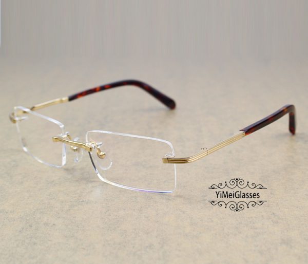 Cartier Classic Metal Rimless Optical Glasses CT4886312