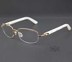 Cartier C Decor Acetate Metal Half Frame Eyeglasses CT5953185