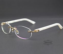 Cartier C Decor Acetate Metal Rimless Eyeglasses CT5952148