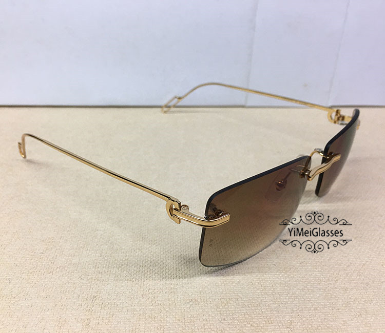 Cartier Sunglasses EyeglassesClassic C Decor Metal Pilot Rimless