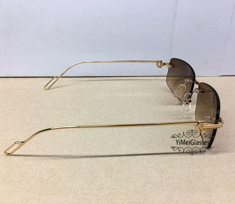 Cartier Sunglasses EyeglassesClassic C Decor Metal Pilot Rimless