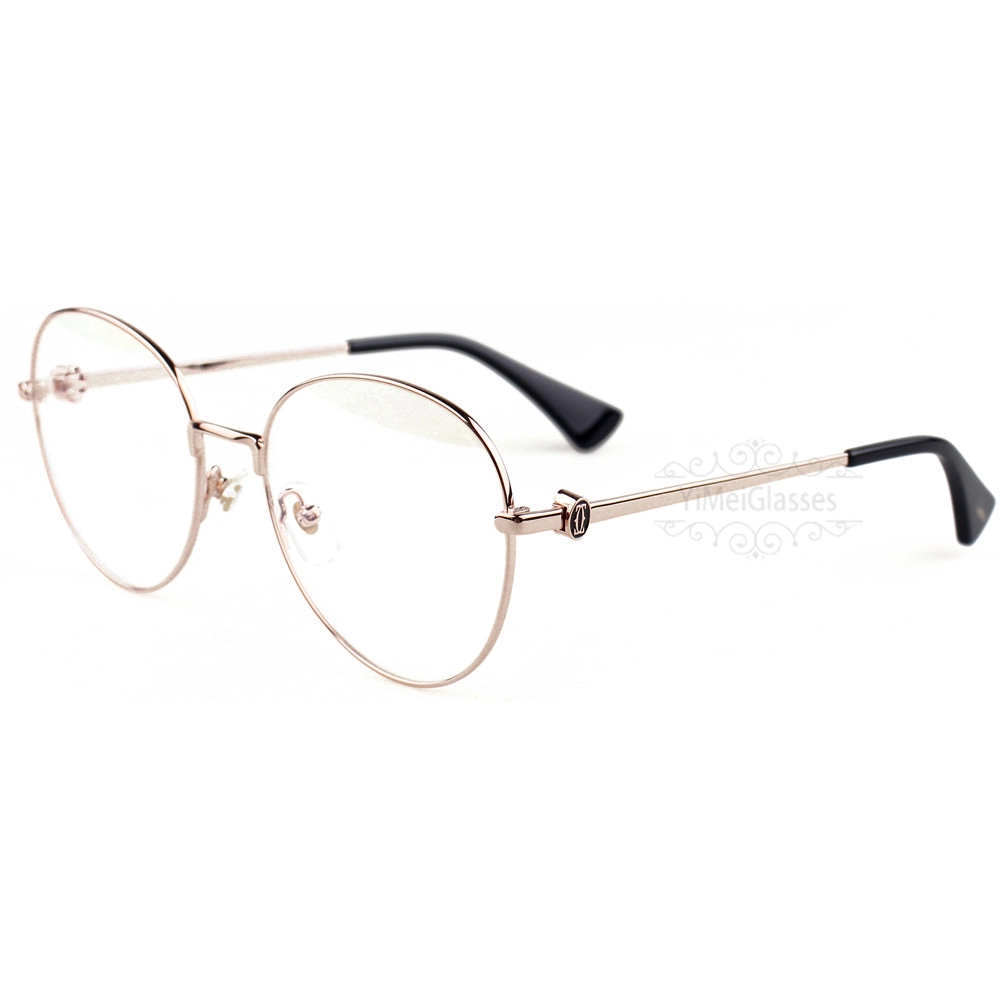 Cartier Logo Decor Titanium Full Frame Eyeglasses CT0449