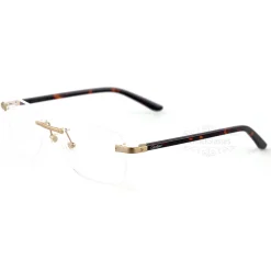 Cartier Gafas sin montura de acetato y metal chapado en oro auténtico CT0216 (4)
