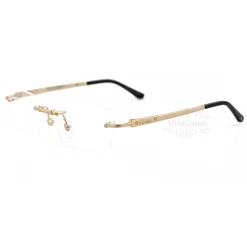 Cartier Santos De ORO 18K Titanio Gafas sin montura CT0511O (4)