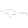 Montblanc Snowcap Emblem Vintage Metal Rimless Eyeglasses MB0038 (4)
