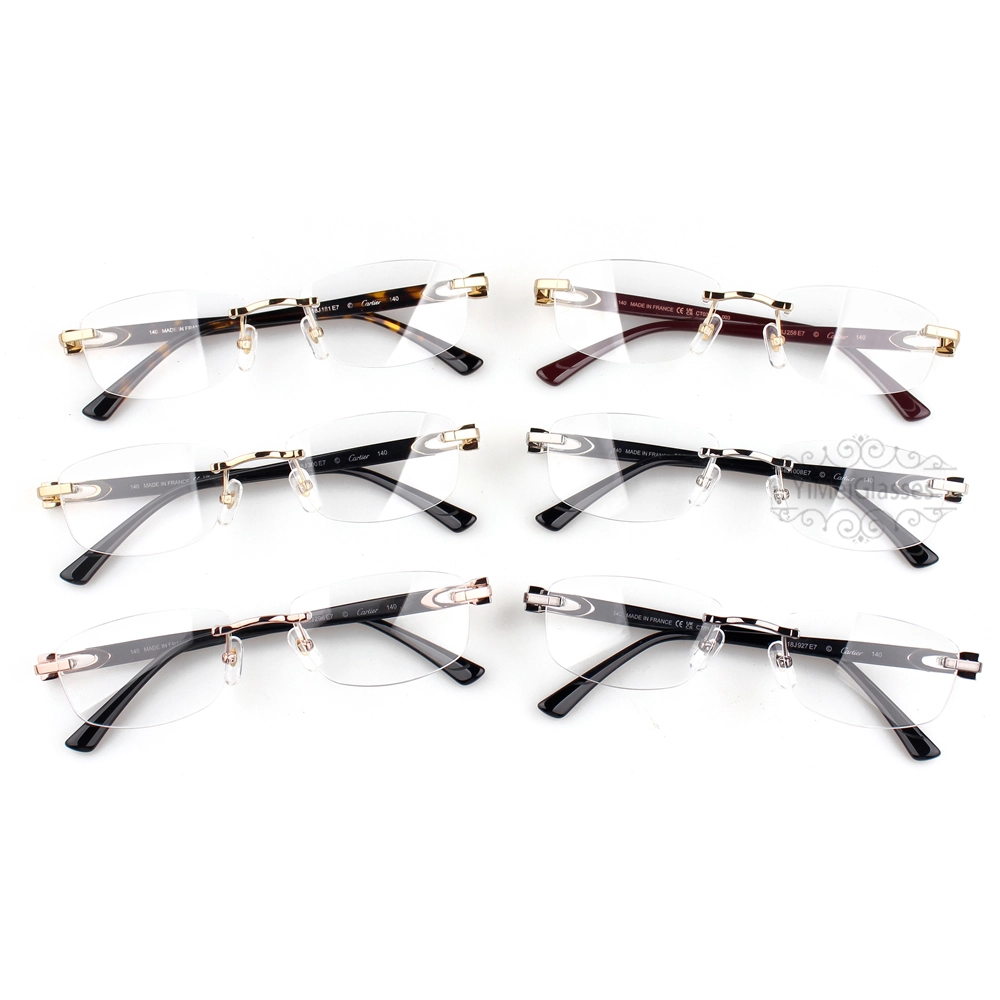 Cartier C Decor Acetate Titanium Rimless Eyeglasses CT0318 (1)