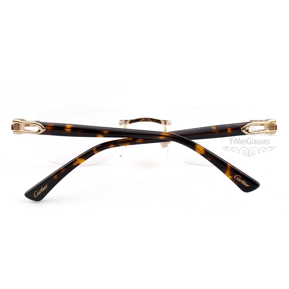 Cartier C Decor Acetate Titanium Rimless Eyeglasses CT0318 (6)