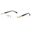 Cartier C Decor Acetate Titanium Rimless Eyeglasses CT0455 (4)