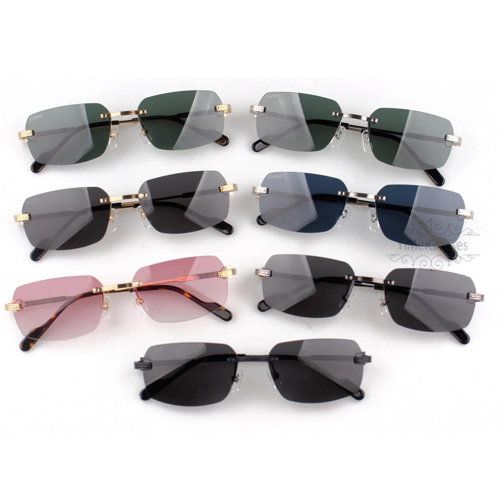 Cartier C Decor Ацетатные титановые солнцезащитные очки без оправы CT0271 (1)