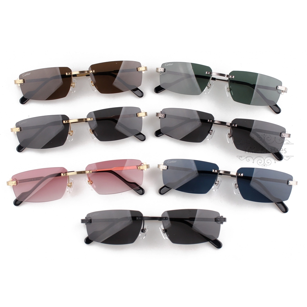 Cartier C Decor Titanium Acetate Rimless Sunglasses CT0535 (1)