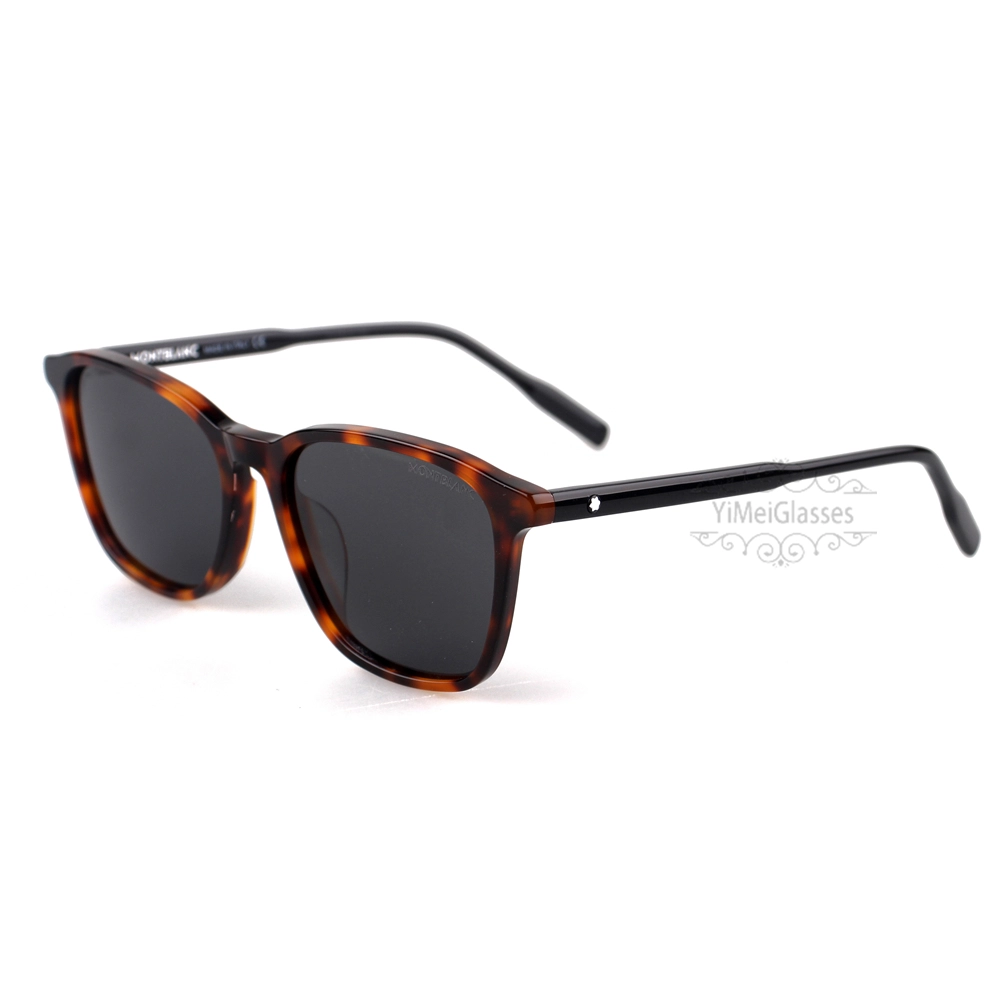 Montblanc Snowcap Emblem Gafas de sol con montura Completa de Acetato MB0082 (14)