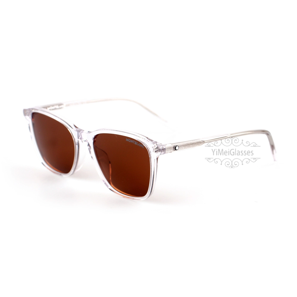 Montblanc Snowcap Emblem Gafas de sol con montura Completa de Acetato MB0082 (17)