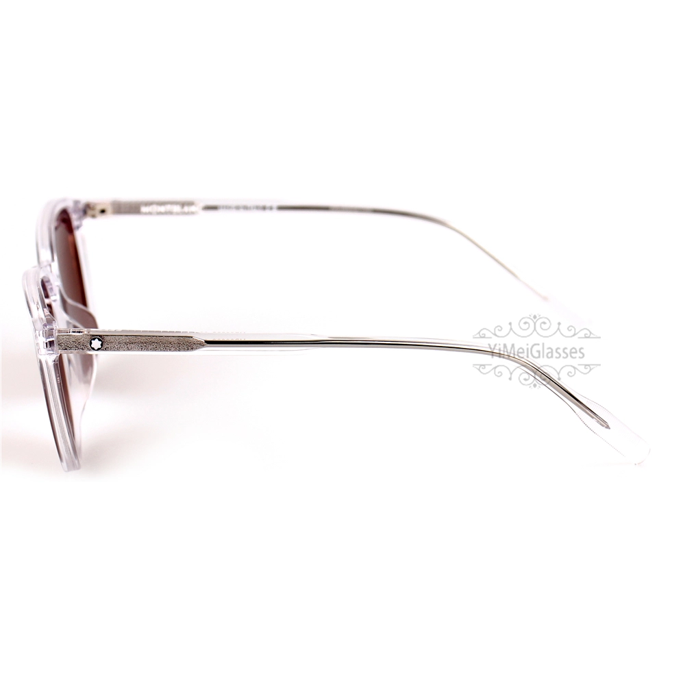 Montblanc Snowcap Emblem Gafas de sol con montura Completa de Acetato MB0082 (18)