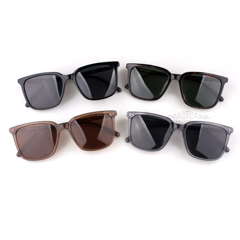 Montblanc Snowcap Emblem acétate Lunettes de soleil pleine monture MB0084 (1)