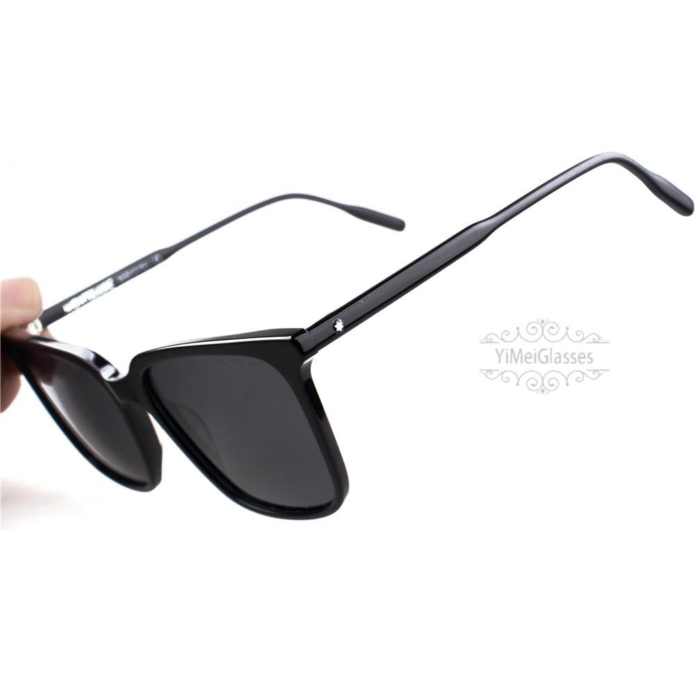 Montblanc Snowcap Emblem acétate Lunettes de soleil pleine monture MB0084 (7)