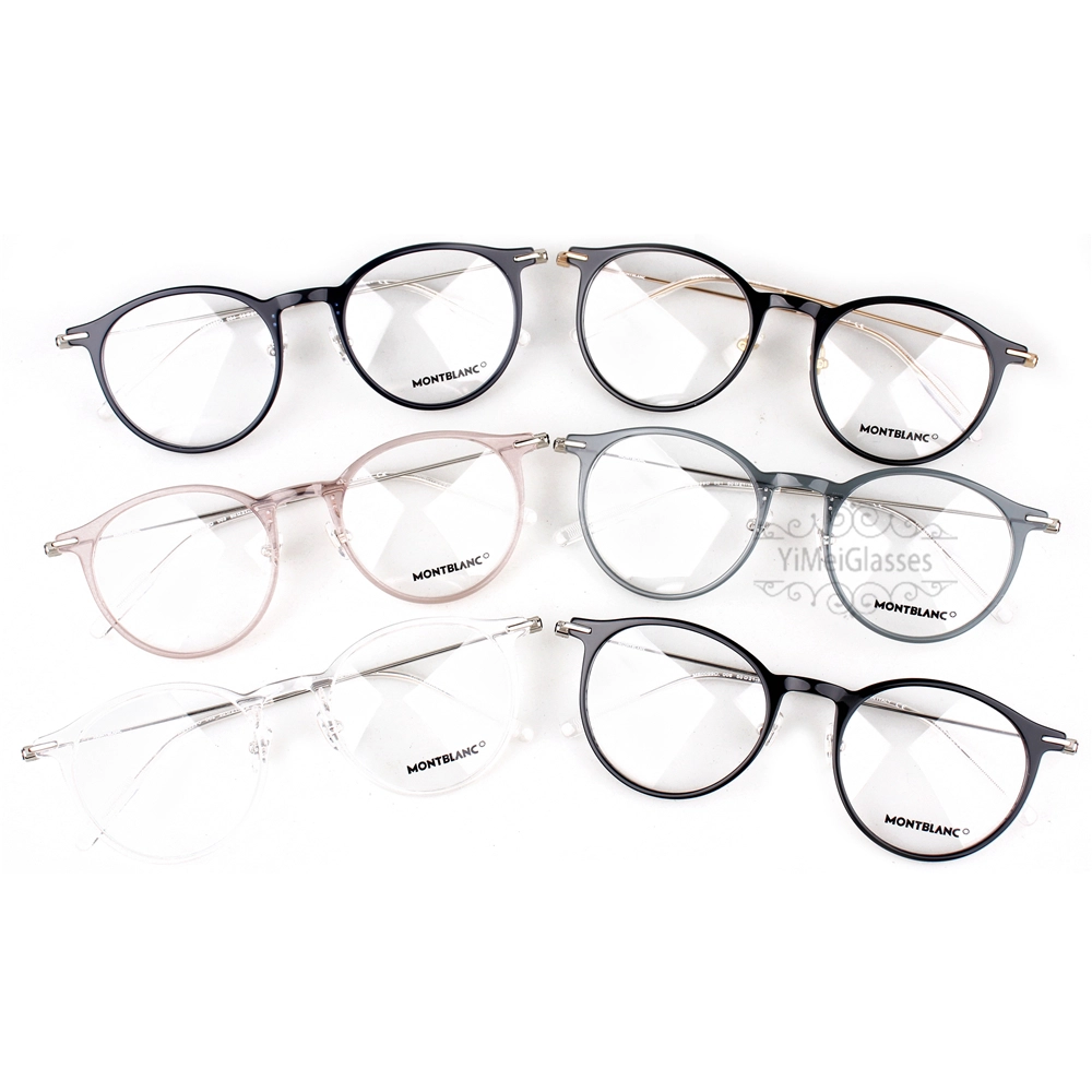 Montblanc Snowcap Emblem Acetate Metal Full Frame Eyeglasses MB0099 (1)