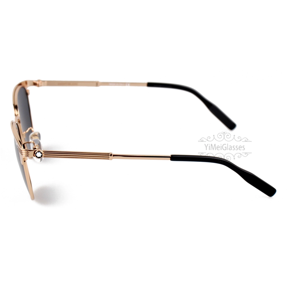 مون بلان نظارة شمسية مون بلان سنو كاب سنو إمبلاك، نظارة شمسية بإطار معدني كامل الإطار MB0092 (4)