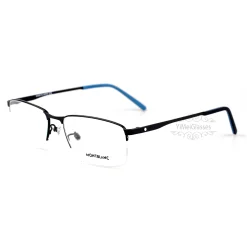 Montblanc Snowcap Emblem Acetate Metal Half Frame Eyeglasses MB0107 (17)