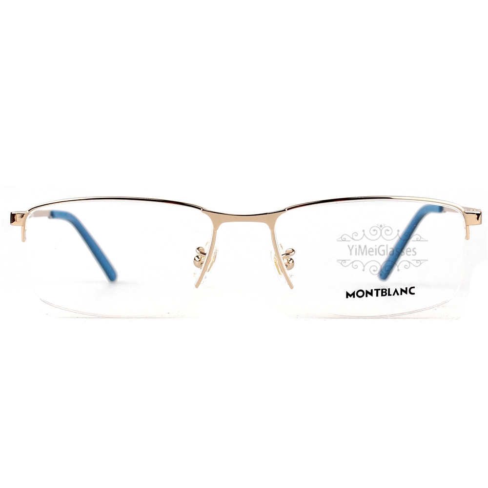 Montblanc Snowcap Emblem Acetate Metal Half Frame Eyeglasses MB0107 (3)
