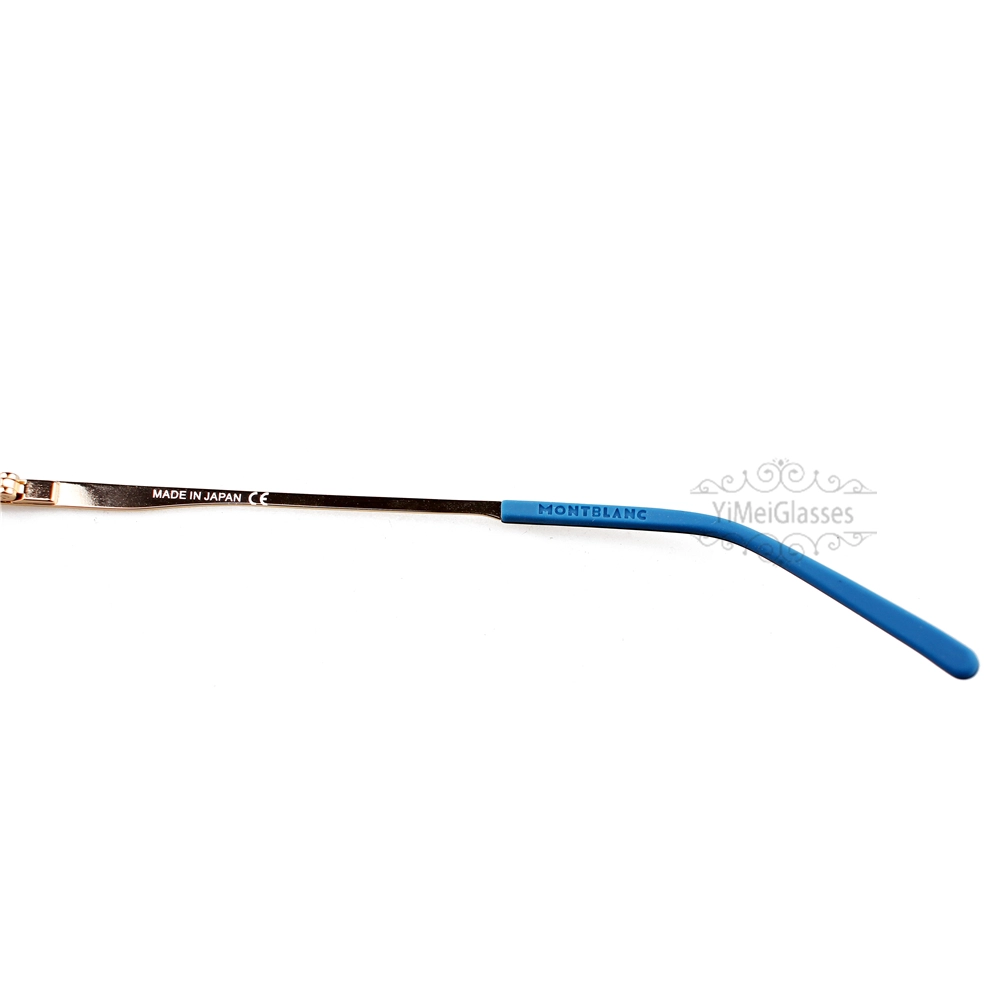 Montblanc Snowcap Emblem Acetate Metal Half Frame Eyeglasses MB0107 (8)