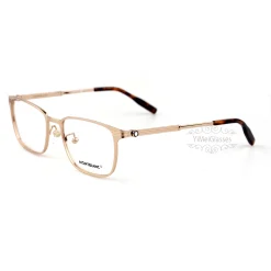 Lunettes de vue Montblanc à monture intégrale en métal avec emblème « Snowcap » MB0094 (3)