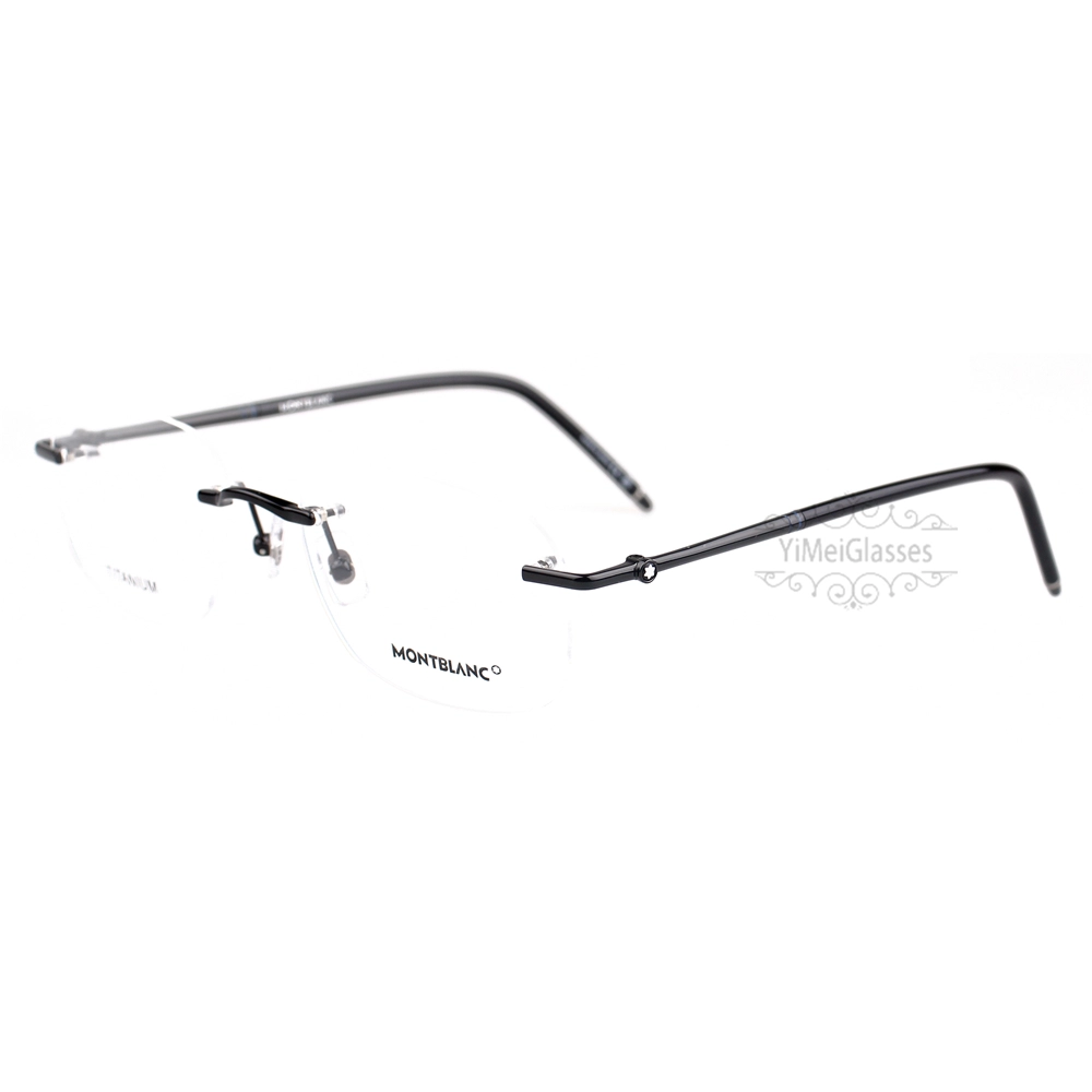 Montblanc Snowcap Emblem Titanium Gafas sin montura MB0071T (11)
