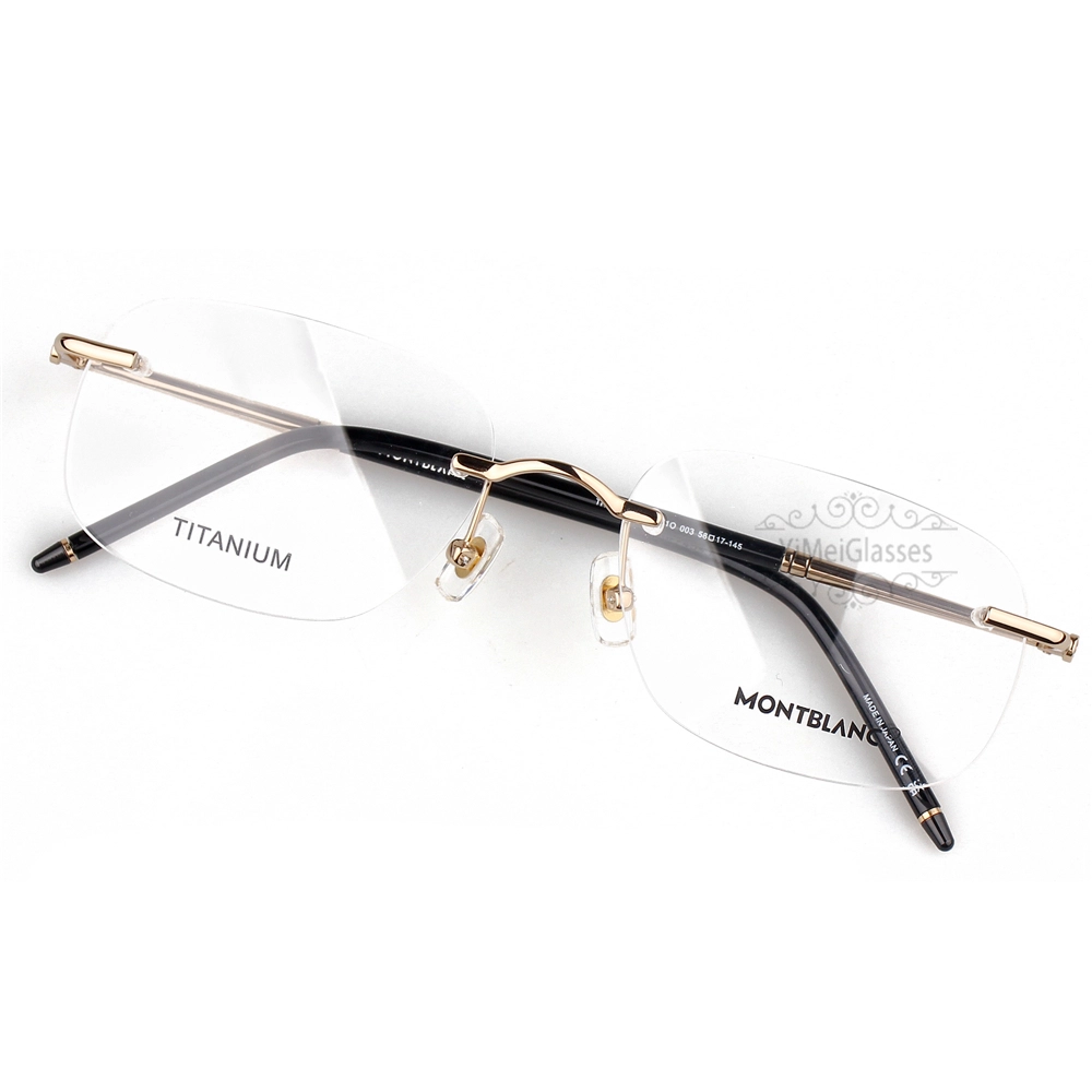 Montblanc Snowcap Emblem Titanium Gafas sin montura MB0071T (2)