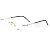 Montblanc Snowcap Emblem Titanium Rimless Eyeglasses MB0071T (3)
