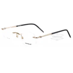 Montblanc Snowcap Emblem Titanium Rimless Eyeglasses MB0071T (3)