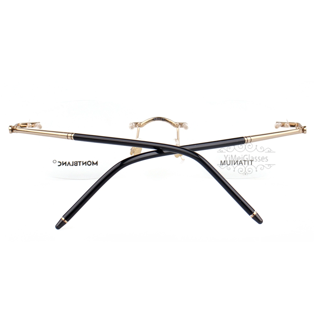 Montblanc Snowcap Emblem Titanium Gafas sin montura MB0071T (5)