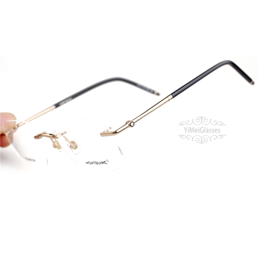 Montblanc Snowcap Emblem Titanium Gafas sin montura MB0071T (6)