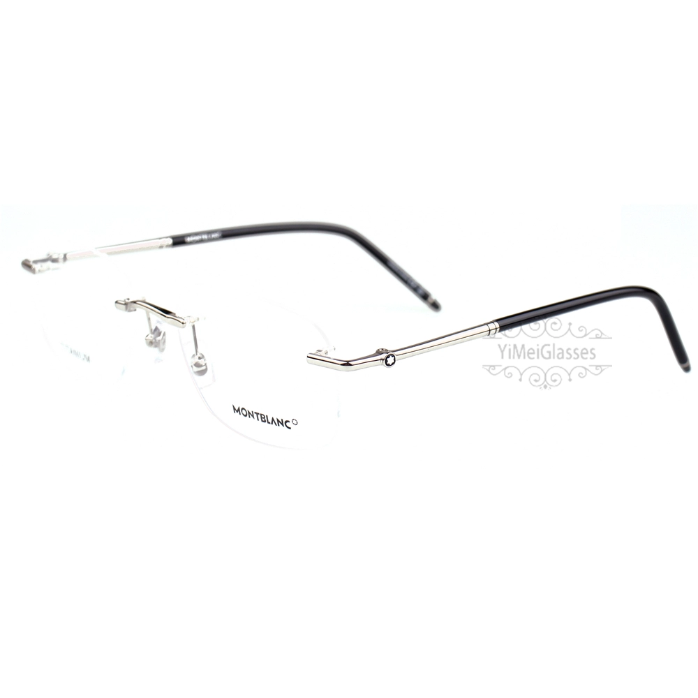 Montblanc Snowcap Emblem Titanium Gafas sin montura MB0071T (9)