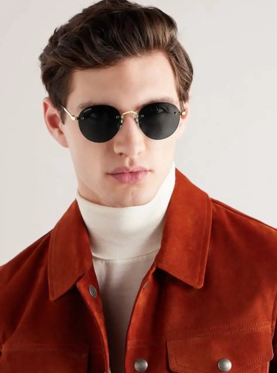 Cartier Vintage Ultra Light Titanium Rimless Sunglasses CT0393s (1)