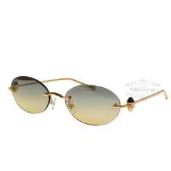 Cartier Classic C de motif Lunettes de soleil sans monture CT0650S