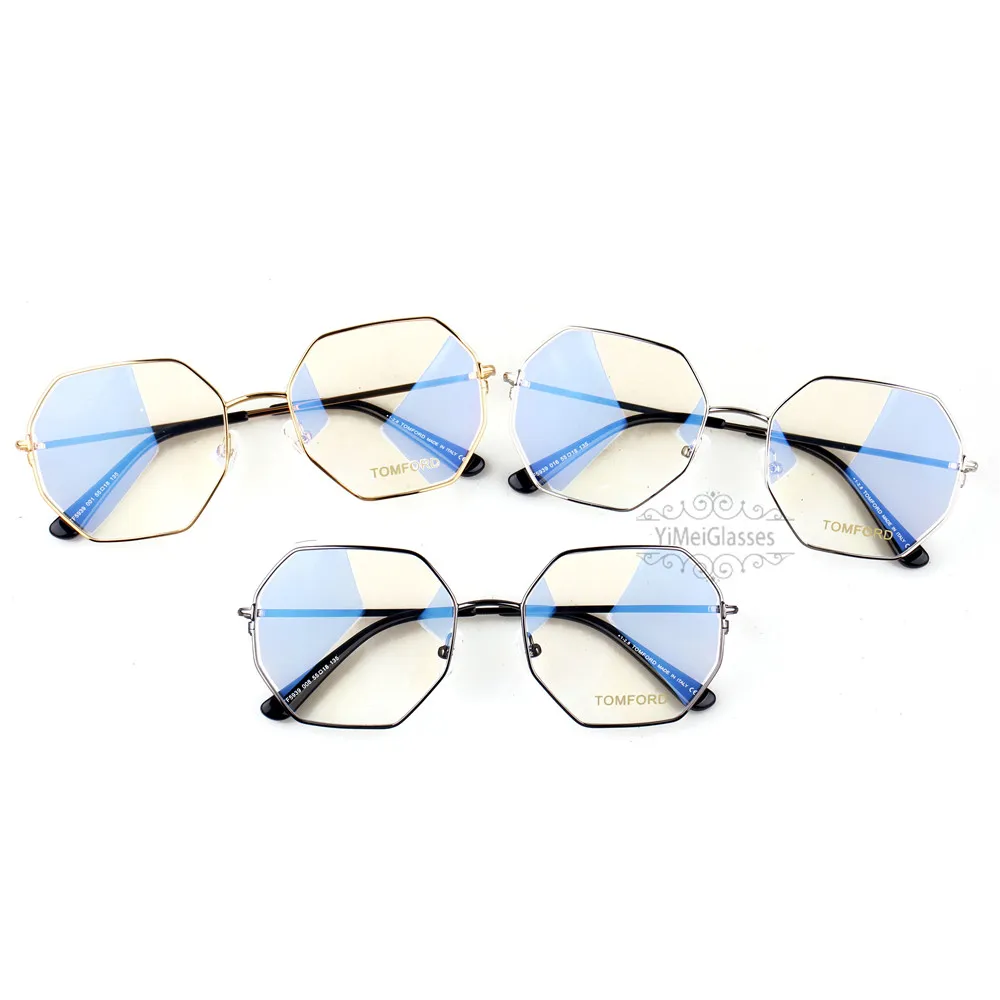 Tom Ford Metal Full Frame Octagon Eyeglasses TF5939 (1)