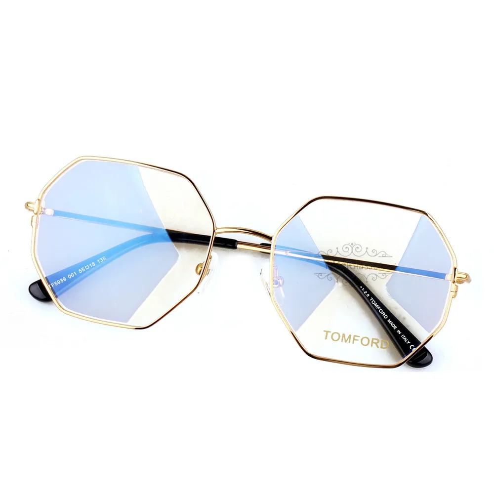 Tom Ford Metal Full Frame Octagon Eyeglasses TF5939 (2)